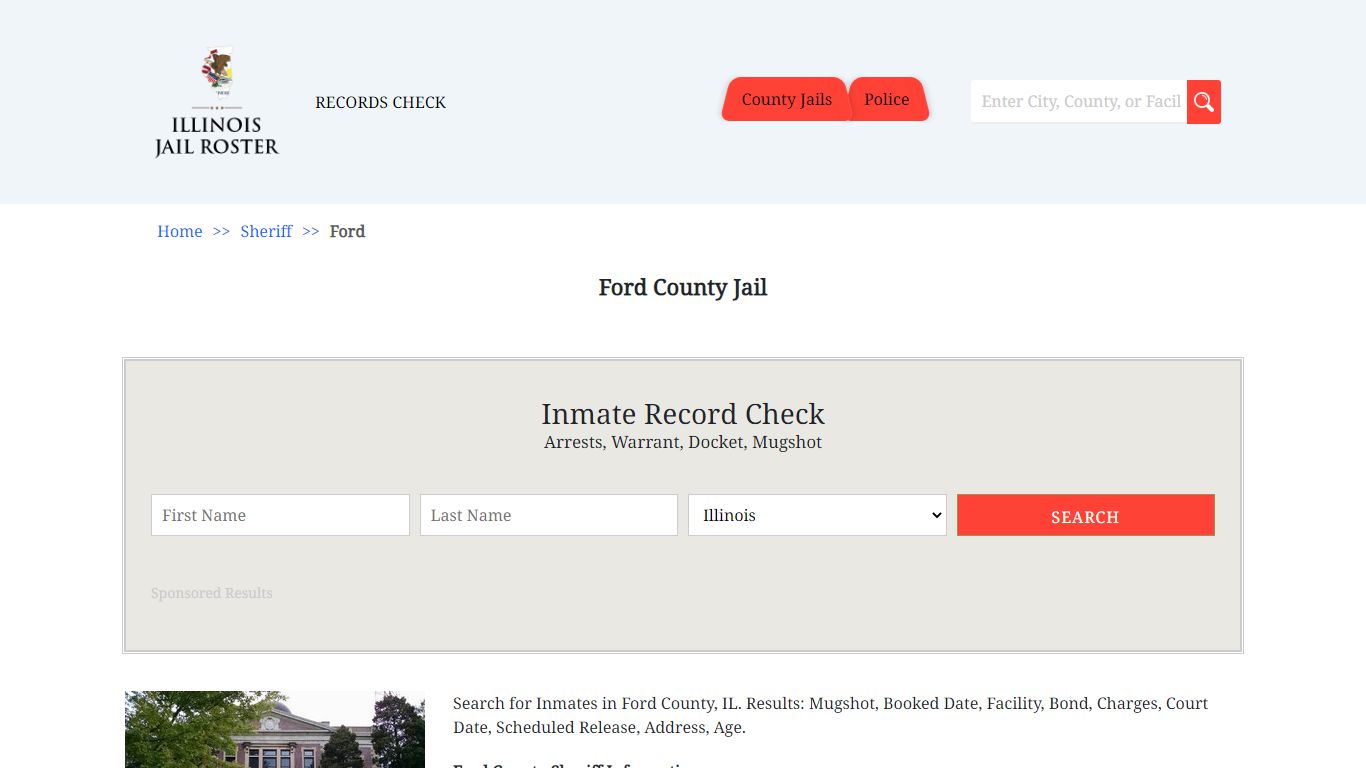 Ford County Jail - Jail Roster Search