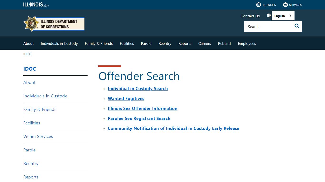 Offender Search - Illinois